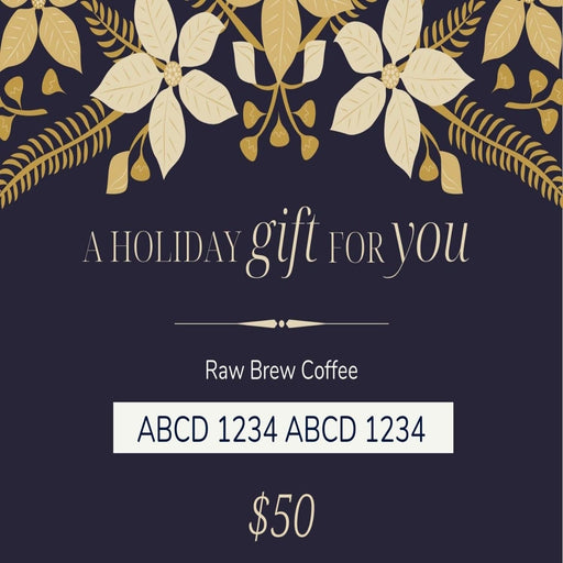 Raw Brew Coffee iziGift $50 Raw Brew Coffee Gift Card