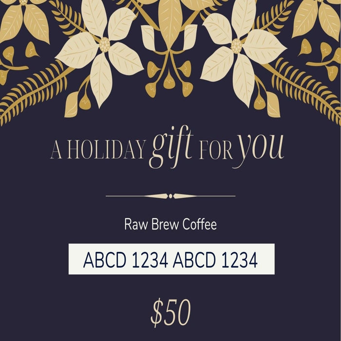 Raw Brew Coffee iziGift $50 Raw Brew Coffee Gift Card